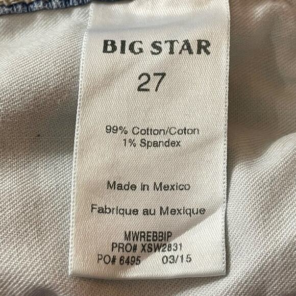 Big Star Distressed Denim Bermuda Shorts Size 27 - Picture 7 of 12